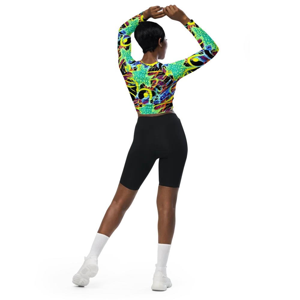 Radiant Rebellion on Long Sleeve Crop Top — Back
