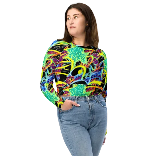 Radiant Rebellion on a Long Sleeve Crop Top