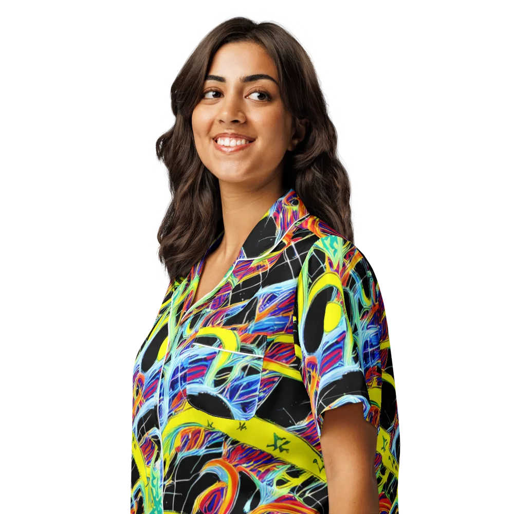 Radiant Rebellion on Women's Short Sleeve Pajama Top — Left Front