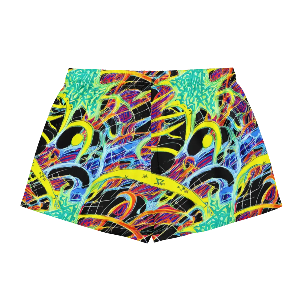 Radiant Rebellion on Women's Pajama Shorts — Back
