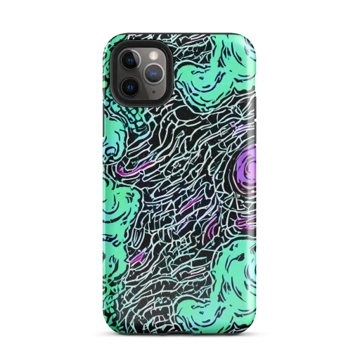Neon Bloom Static on a Tough Case for iPhone®
