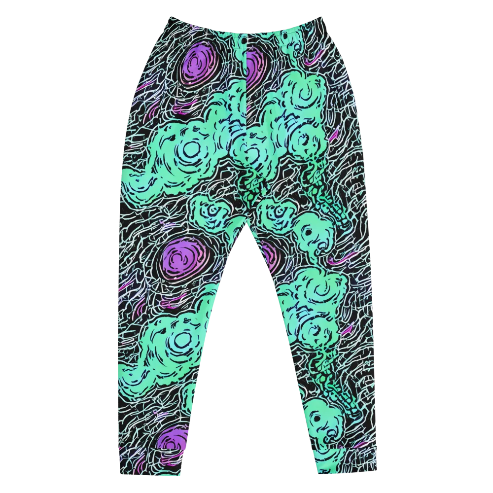 Neon Bloom Static on Men's Joggers — Front
