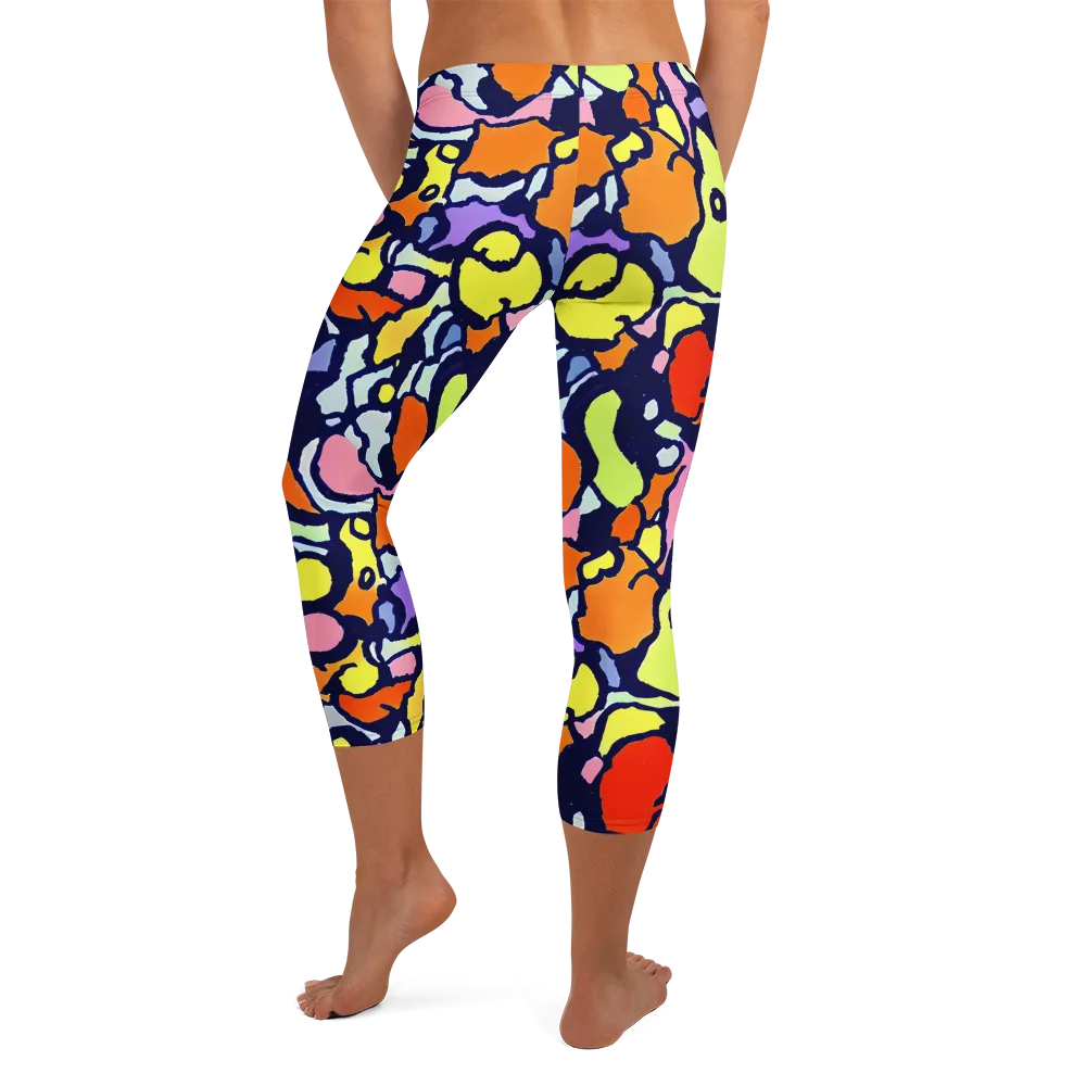 Electric Contour on Capri Leggings — Back
