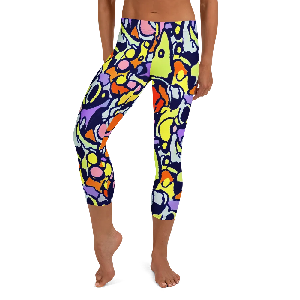 Electric Contour on Capri Leggings — Front