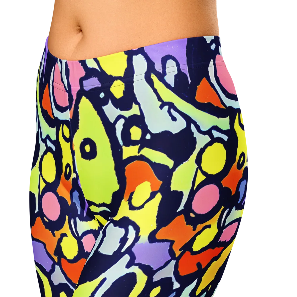 Electric Contour on Capri Leggings — Zoomed-in
