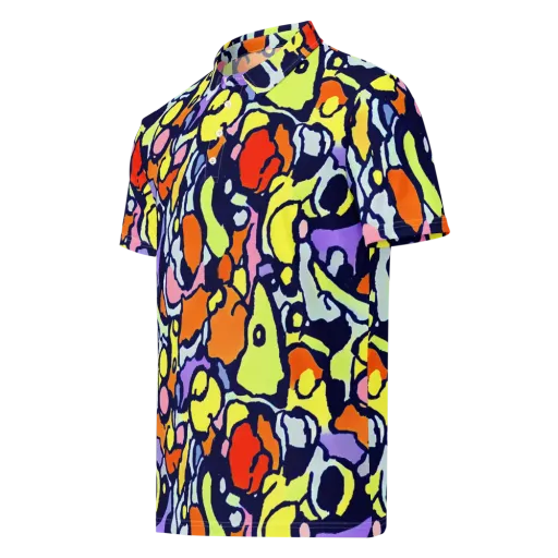 Electric Contour on a Men's Slim Fit Polo Shirt