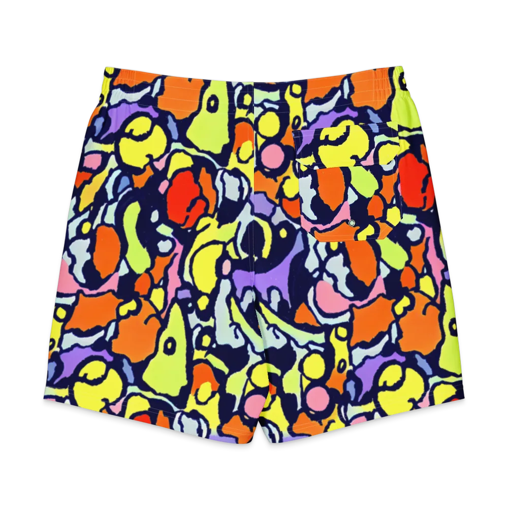 Electric Contour on Men's Board Shorts — Back