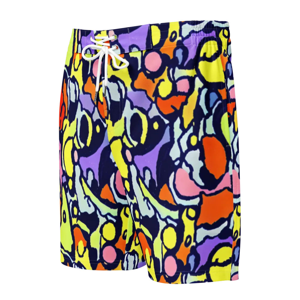 Electric Contour on Men's Board Shorts — Front