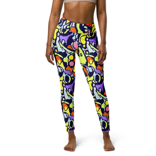 Electric Contour on a Yoga Leggings