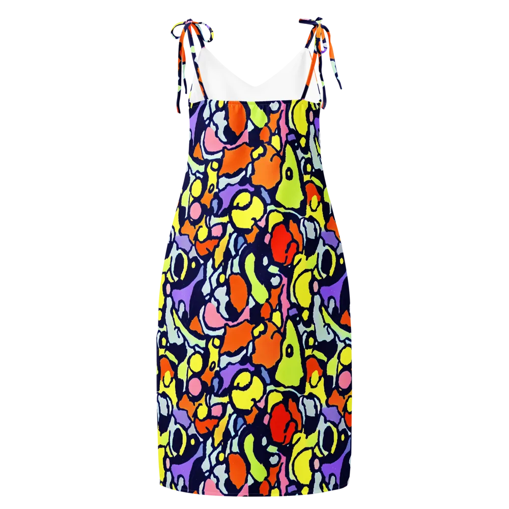 Electric Contour on Slip Dress — Back
