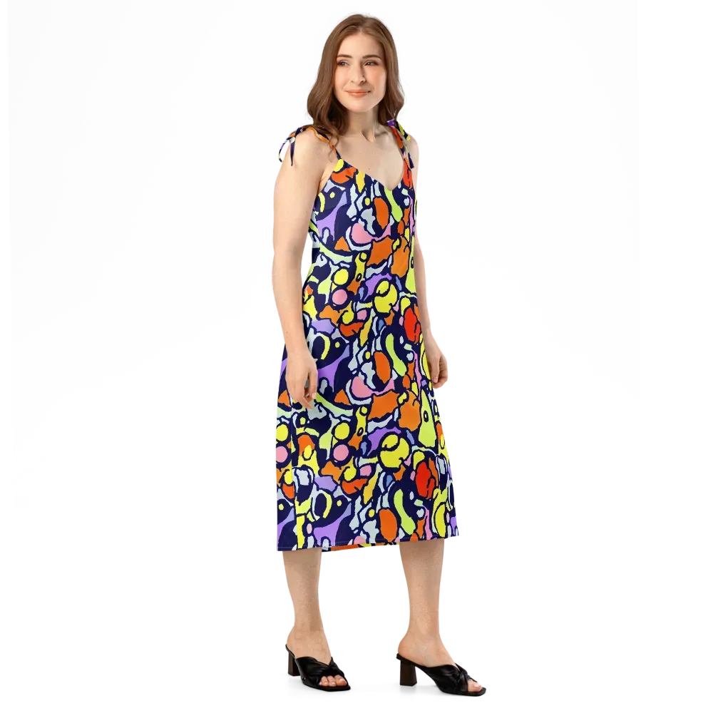 Electric Contour on Slip Dress — Right Front