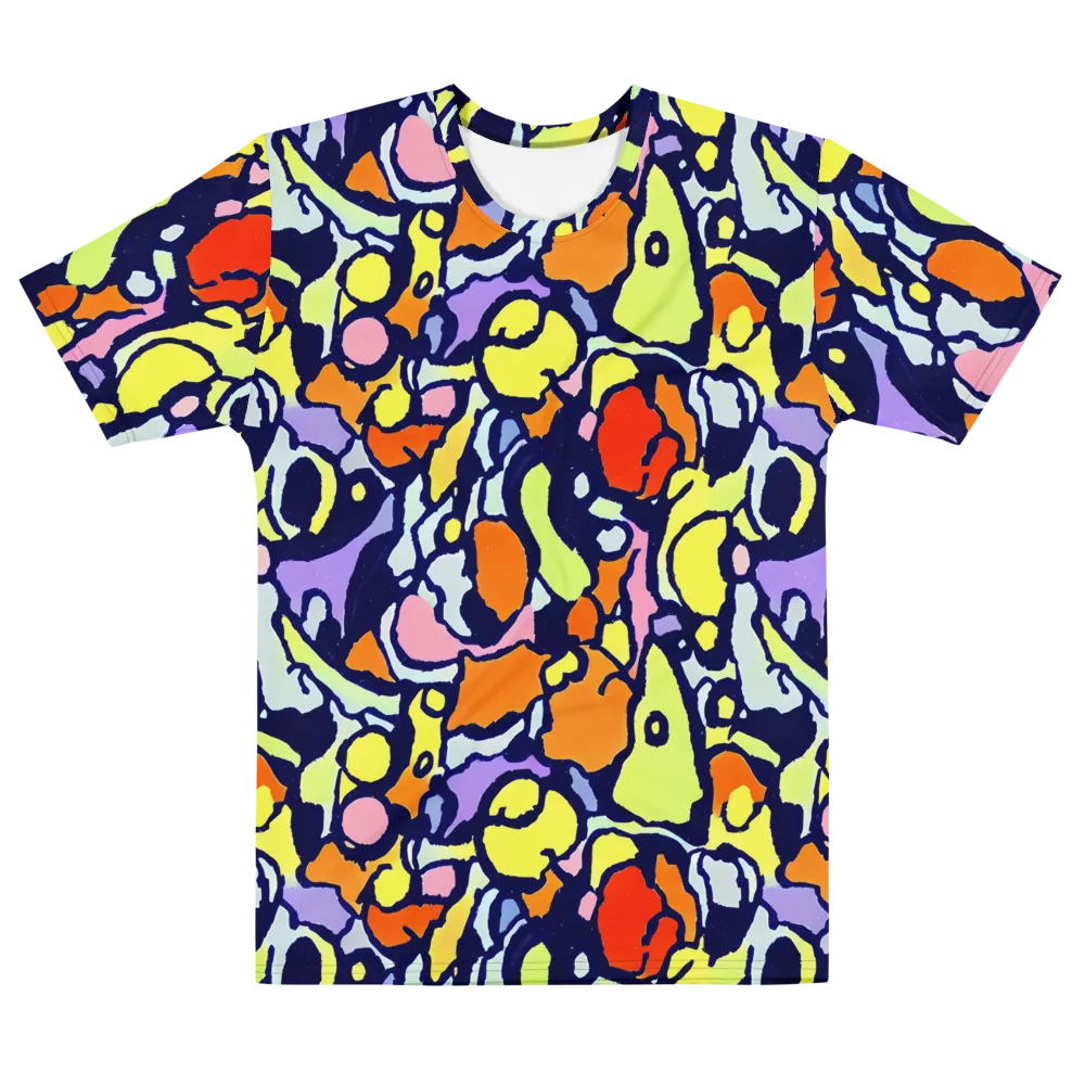 Electric Contour on Men's Cotton Crew Neck T-Shirt — Front