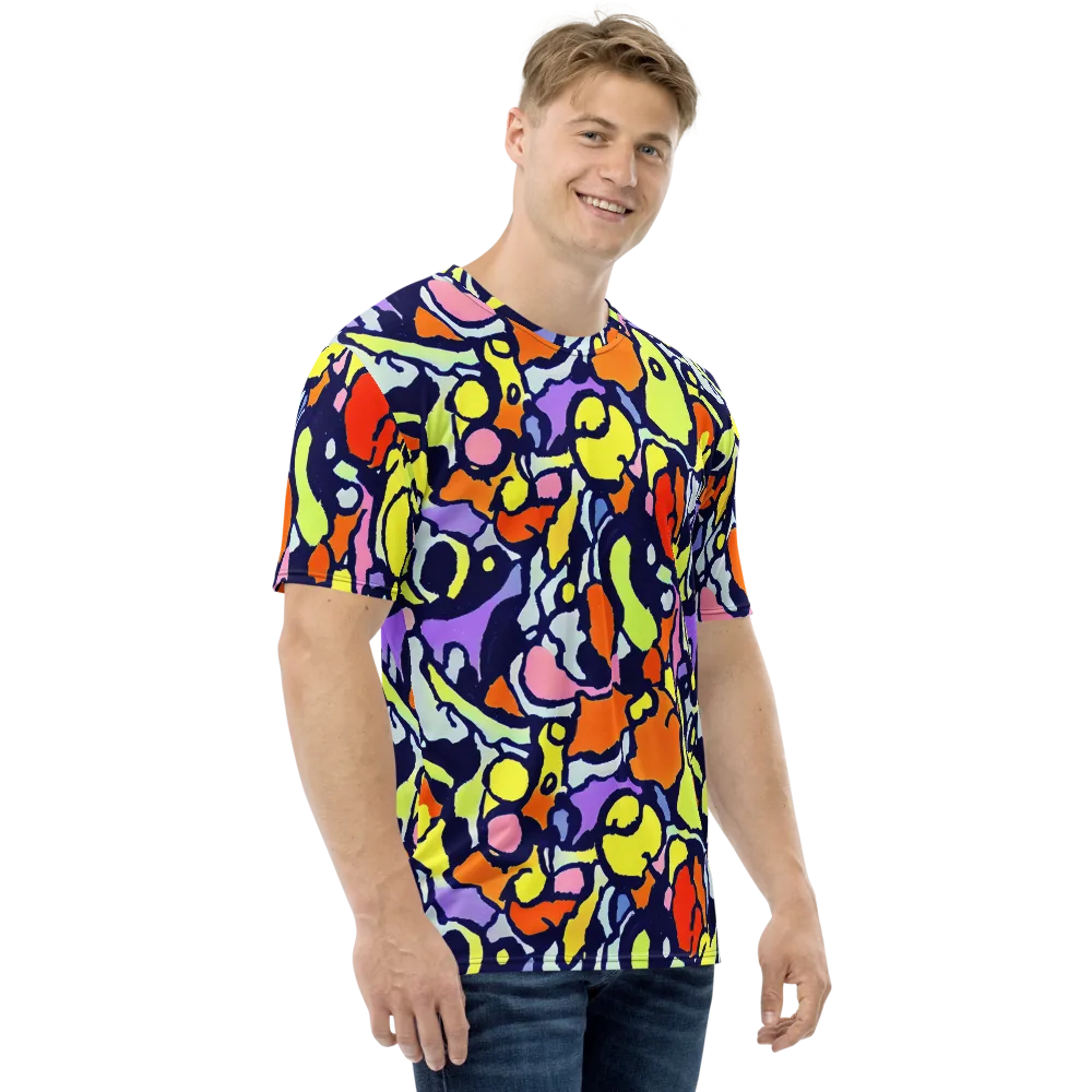 Electric Contour on Men's Crew Neck T-Shirt — Right