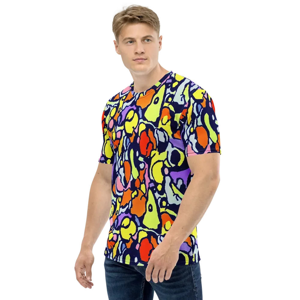 Electric Contour on Men's Crew Neck T-Shirt — Left