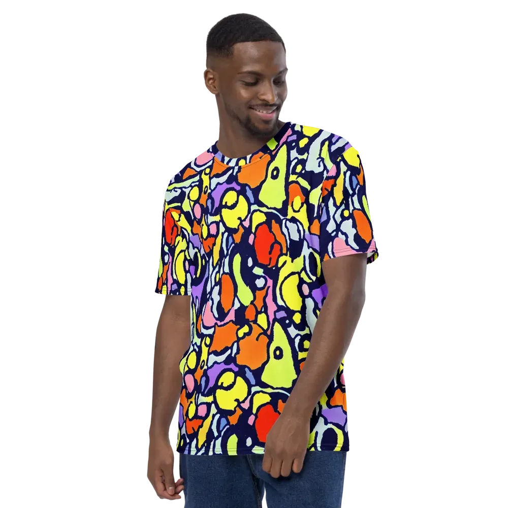 Electric Contour on Men's Crew Neck T-Shirt — Left