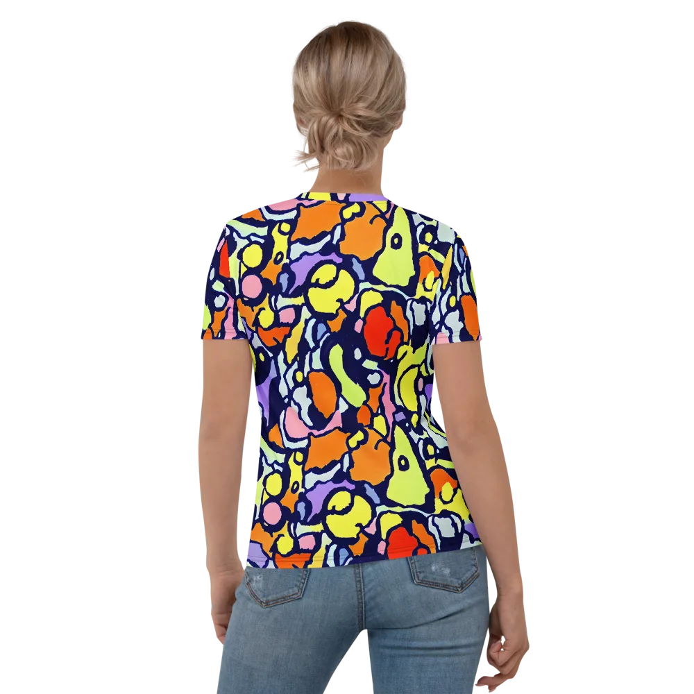 Electric Contour on Women's Crew Neck T-Shirt — Back