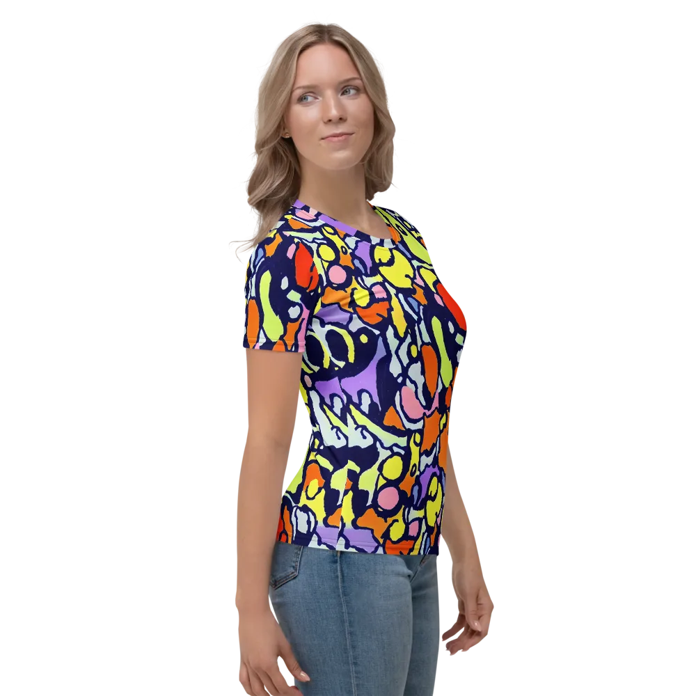 Electric Contour on Women's Crew Neck T-Shirt — Right