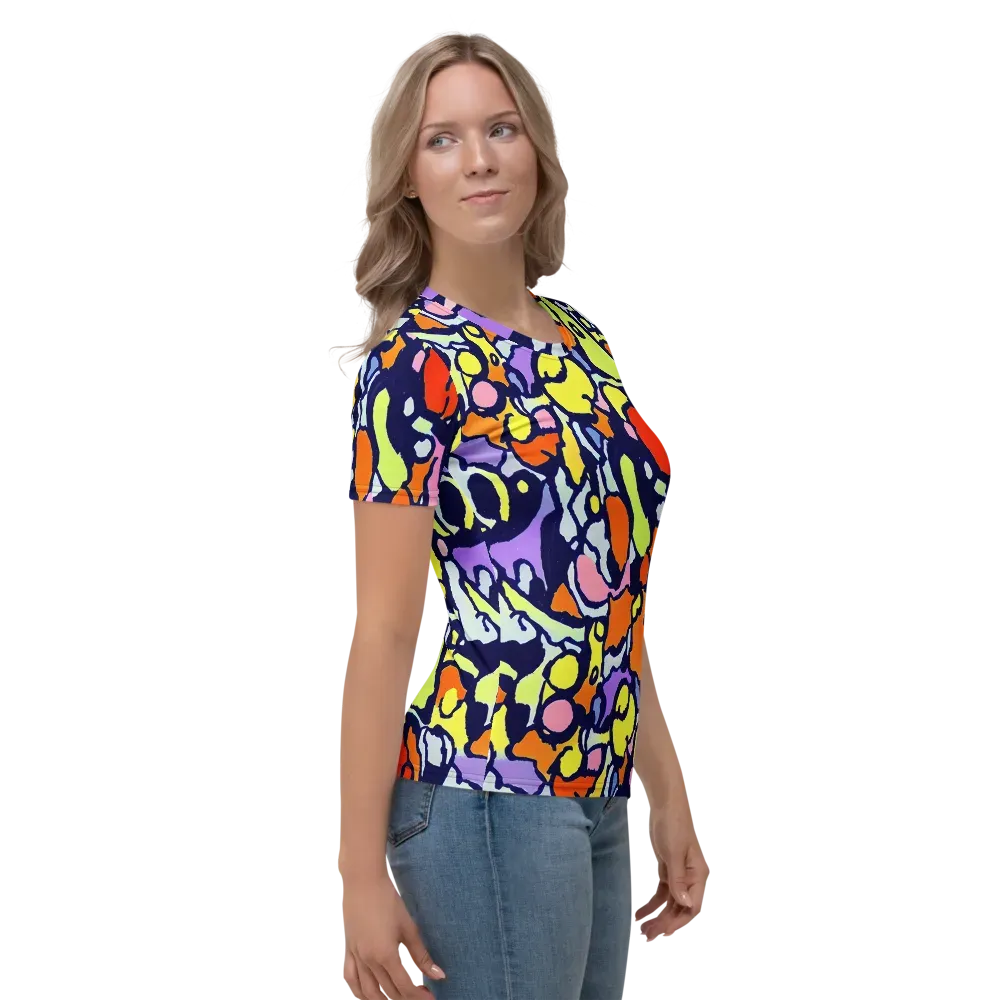 Electric Contour on Women's Crew Neck T-Shirt — Right