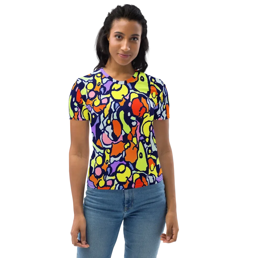 Electric Contour on Women's Crew Neck T-Shirt — Front