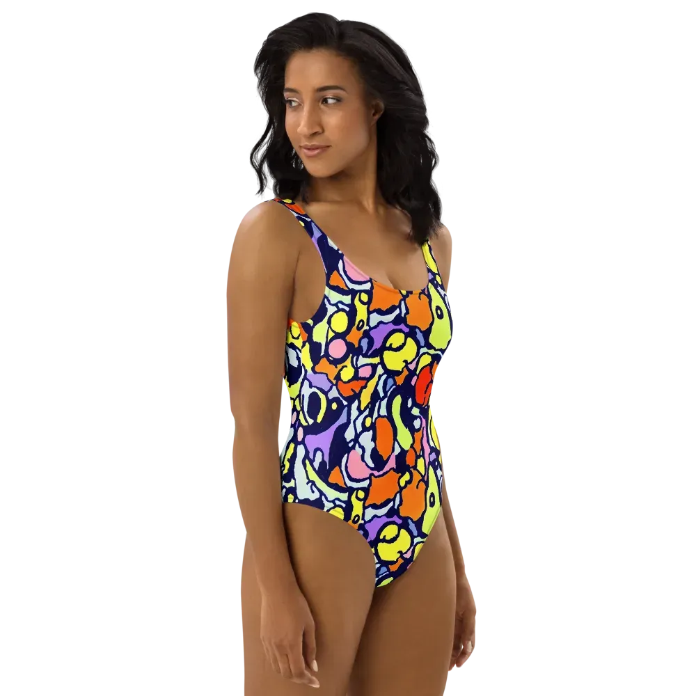 Electric Contour on One-Piece Swimsuit — Right