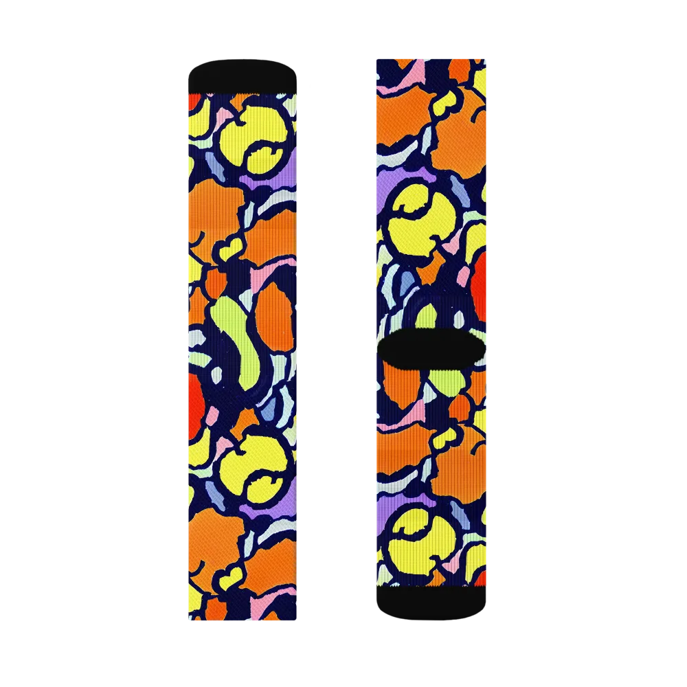 Electric Contour on Socks — Right Sock