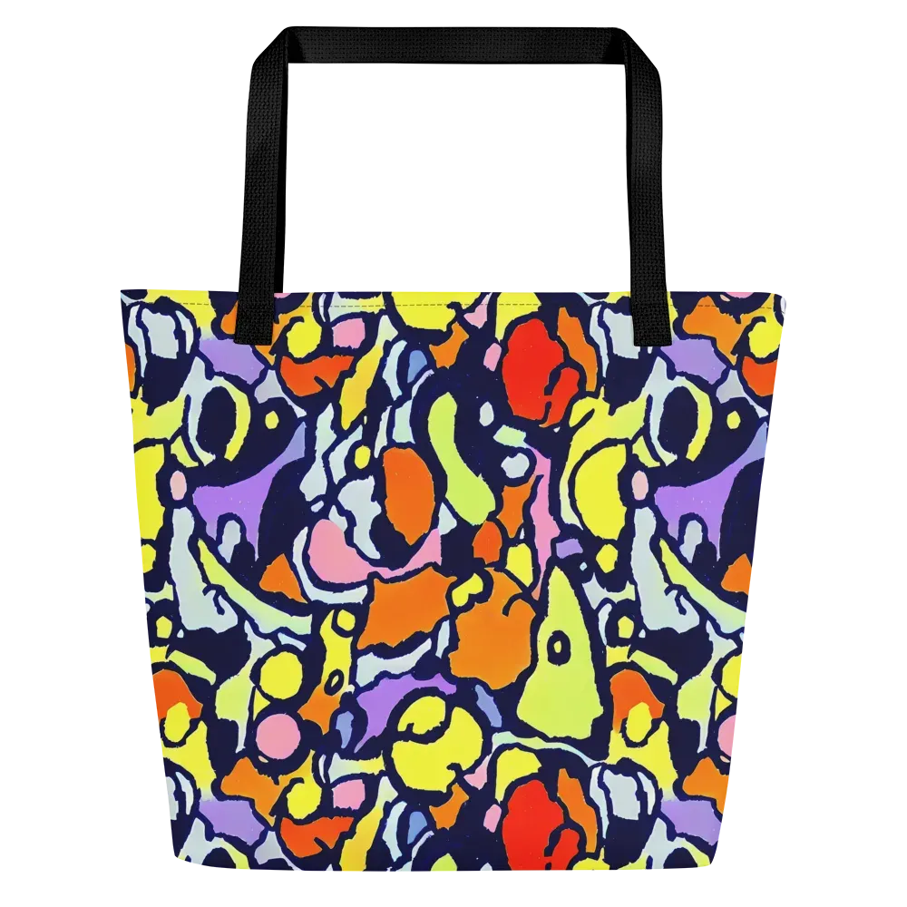 Electric Contour on Large Tote Bag W/ Pocket — Front