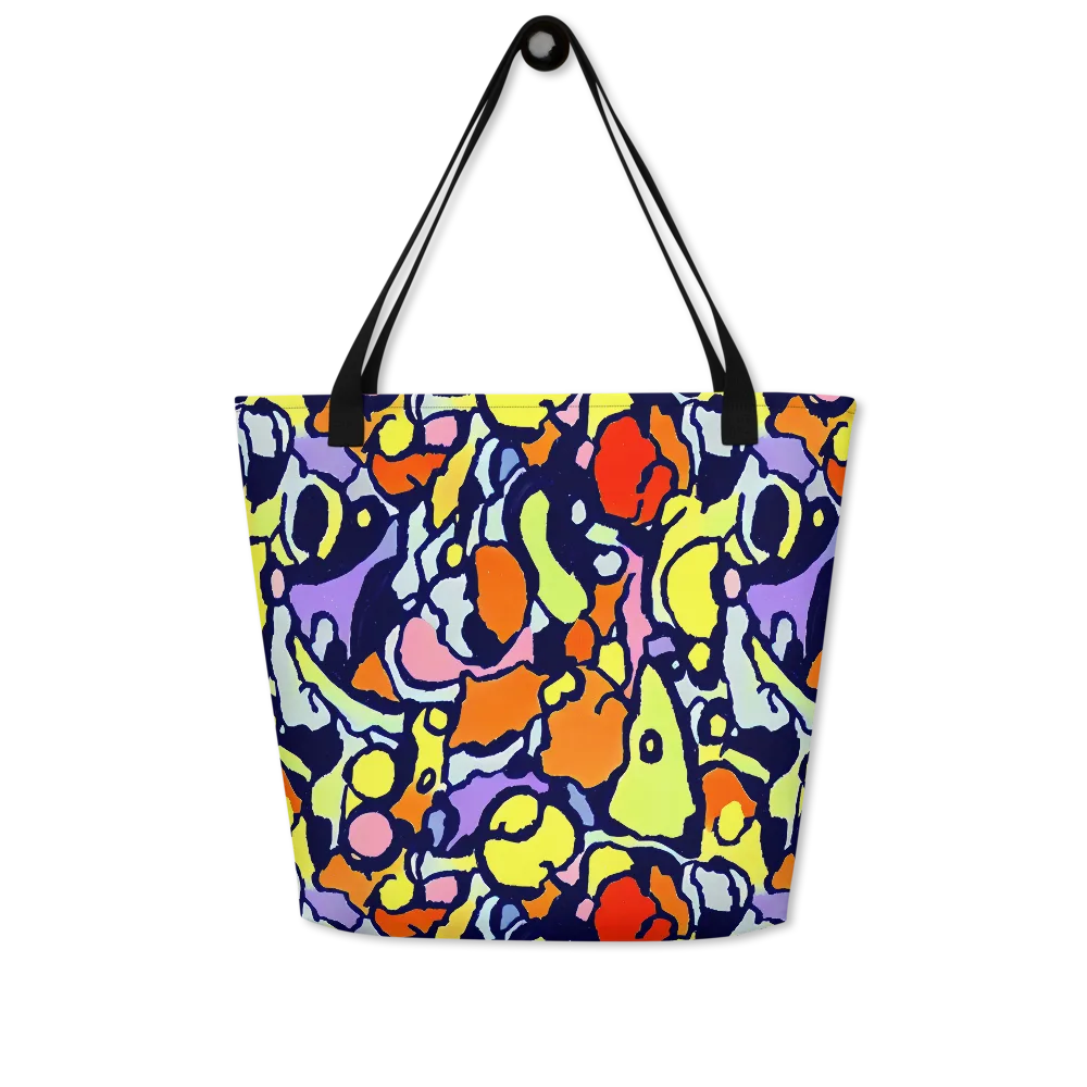 Electric Contour on Large Tote Bag W/ Pocket — Front