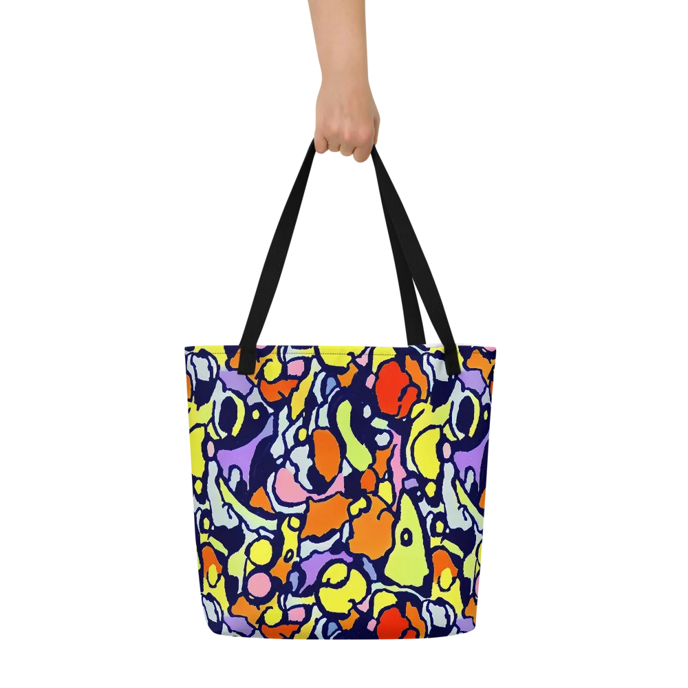 Electric Contour on Large Tote Bag W/ Pocket — Front