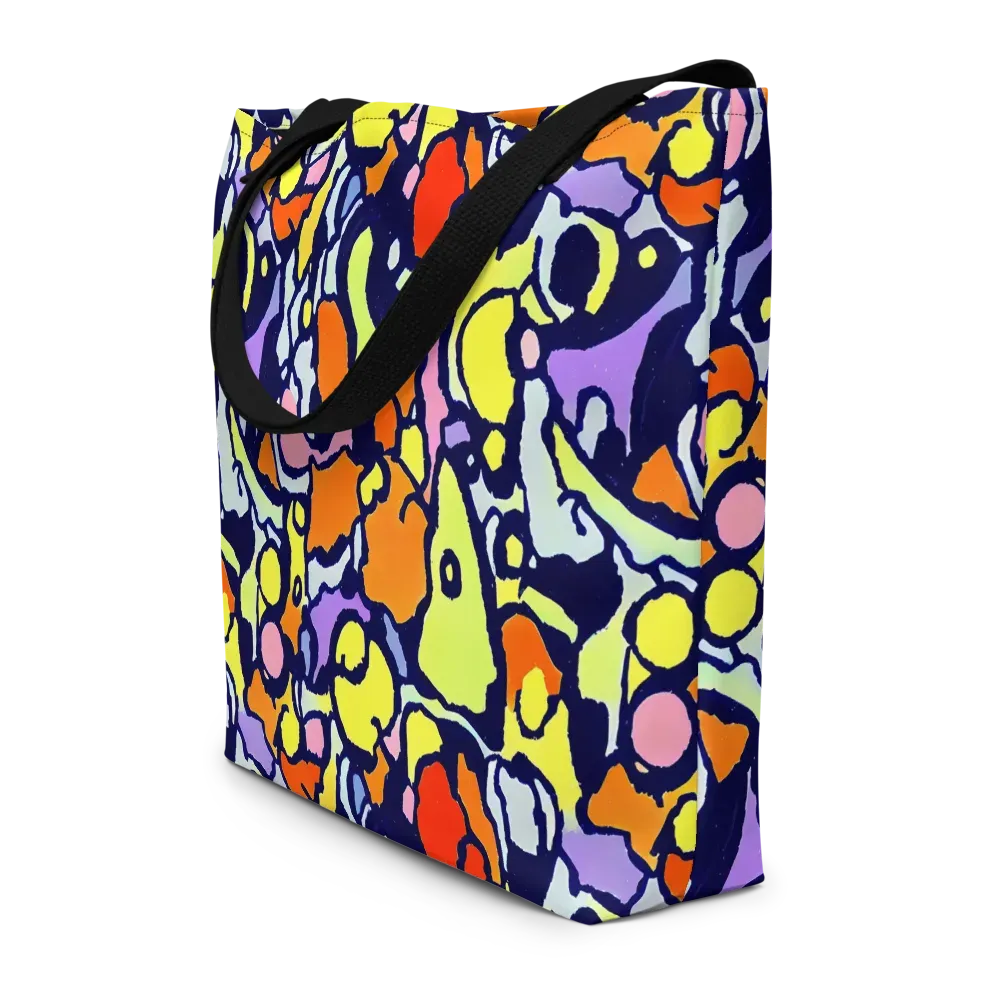 Electric Contour on Large Tote Bag W/ Pocket — Front