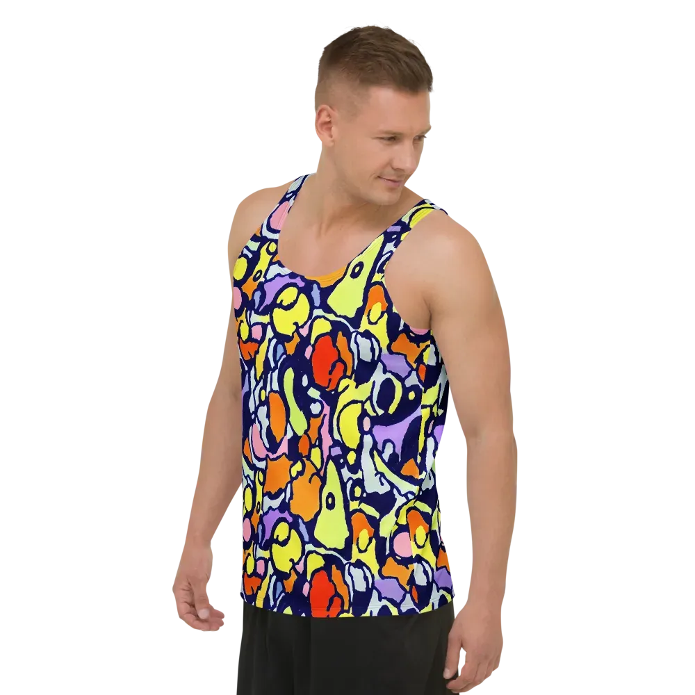 Electric Contour on Men's Tank Top — Left Front