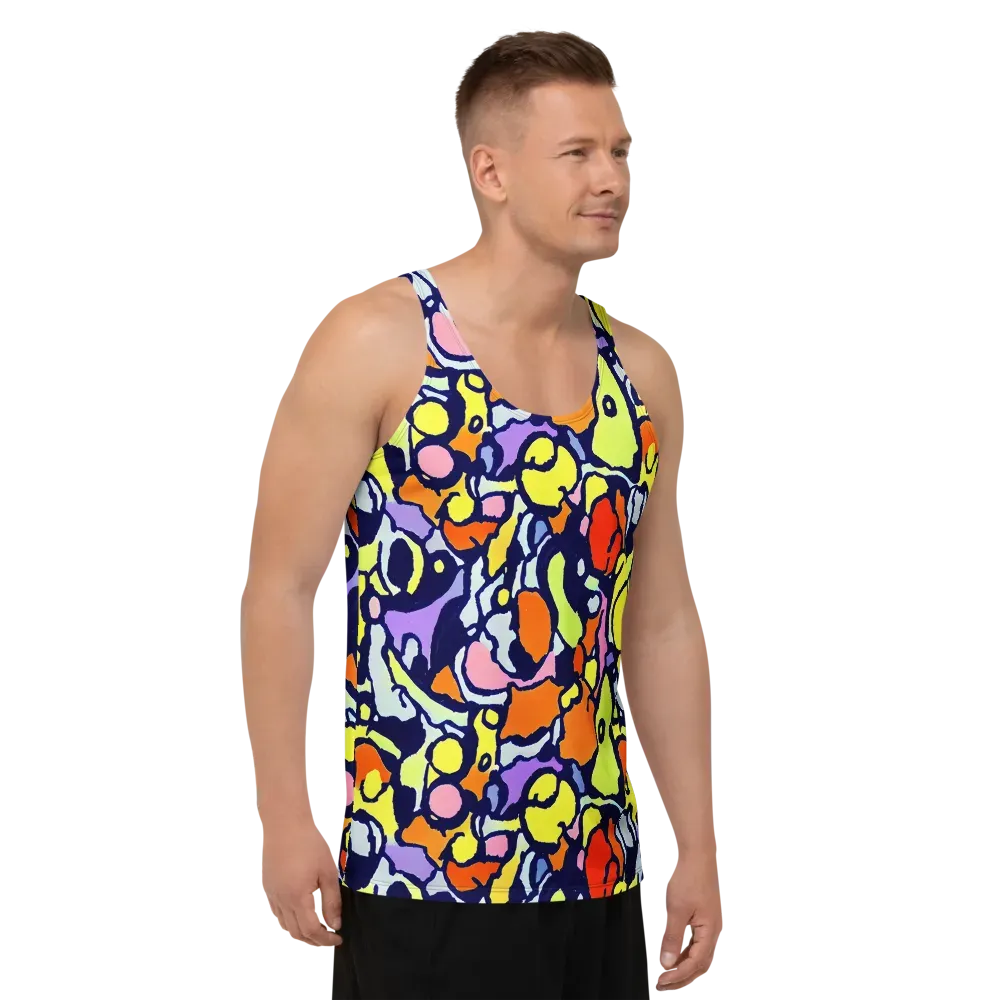 Electric Contour on Men's Tank Top — Right Front