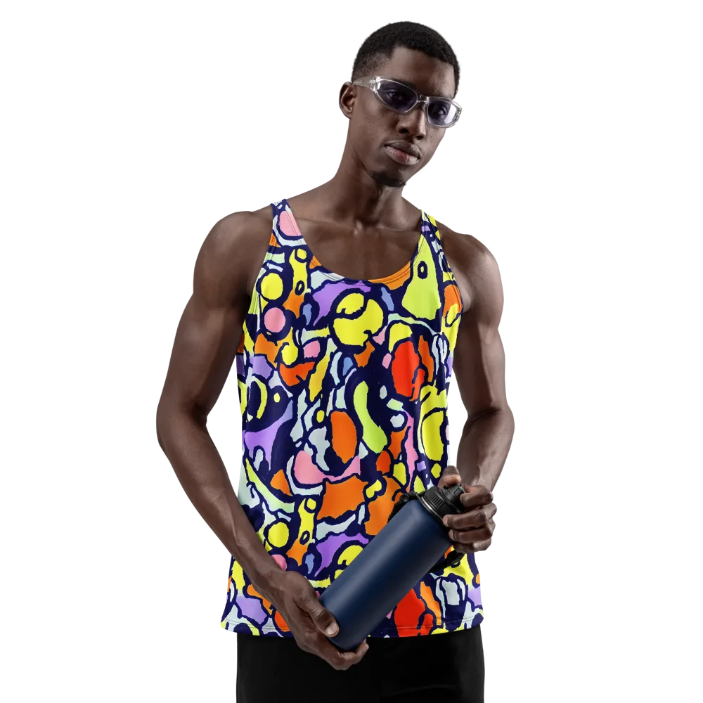 Electric Contour on Men's Tank Top — Front