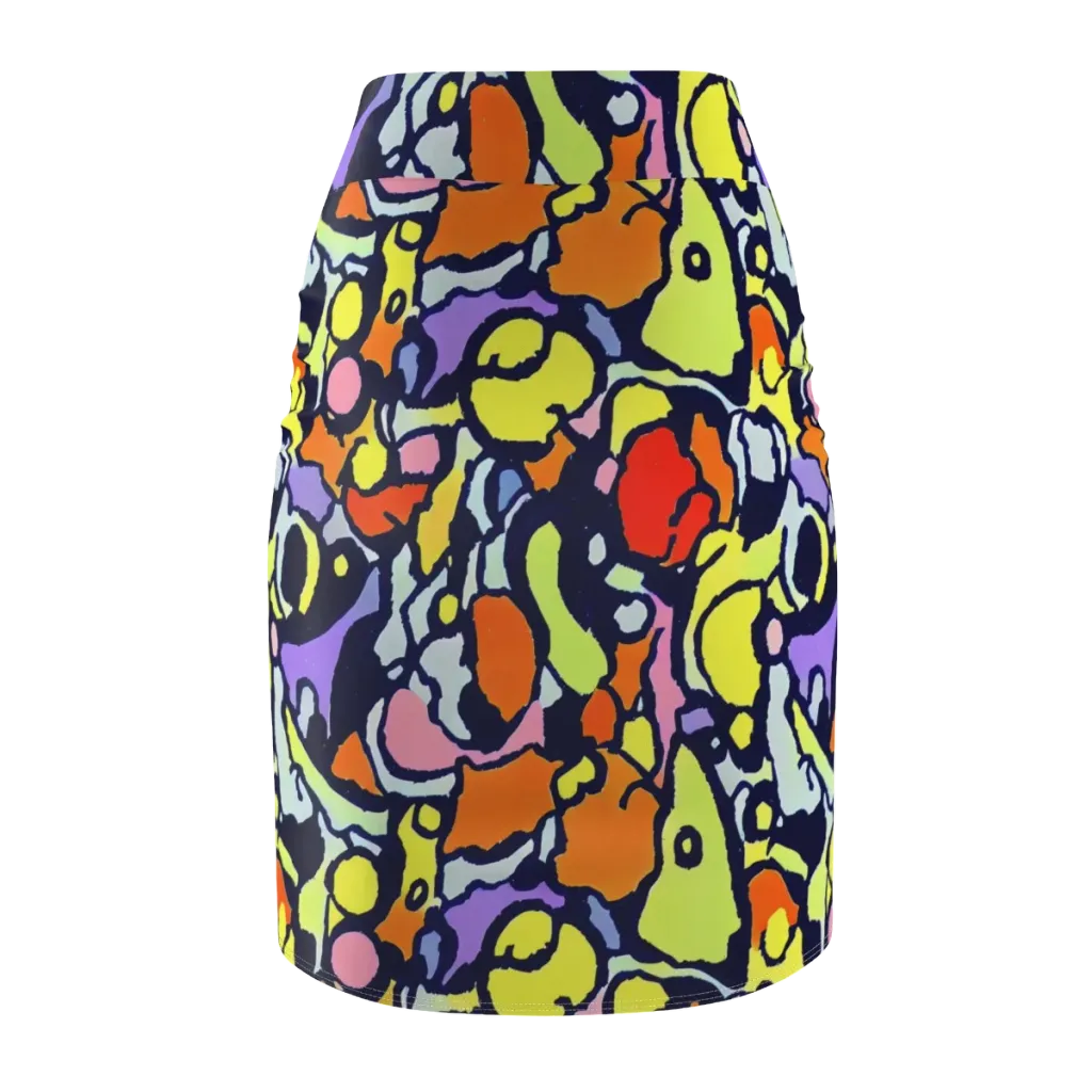 Electric Contour on Pencil Skirt — Back