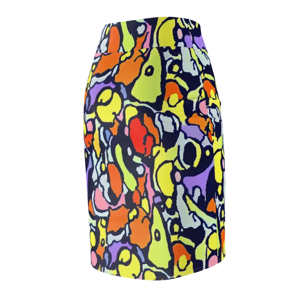 Electric Contour on Pencil Skirt — Back Side