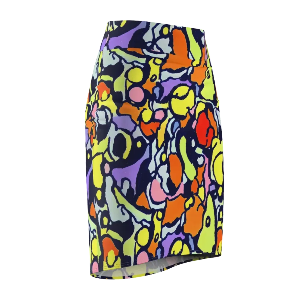 Electric Contour on Pencil Skirt — Front Side