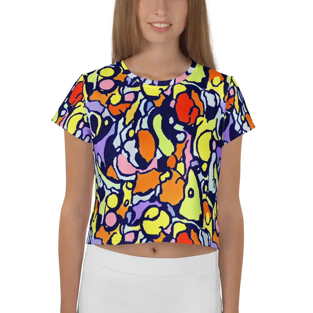 Electric Contour on Crop Tee — Front