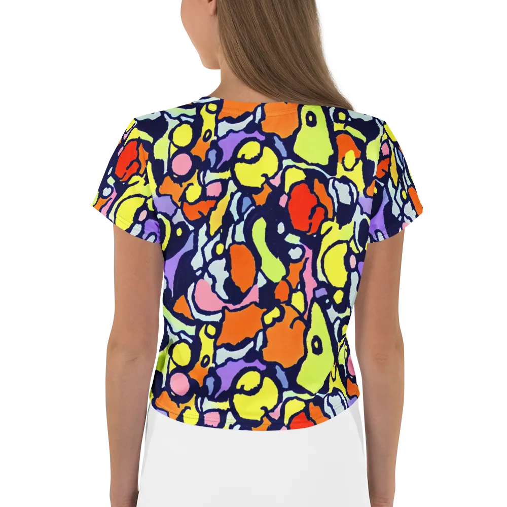 Electric Contour on Crop Tee — Back