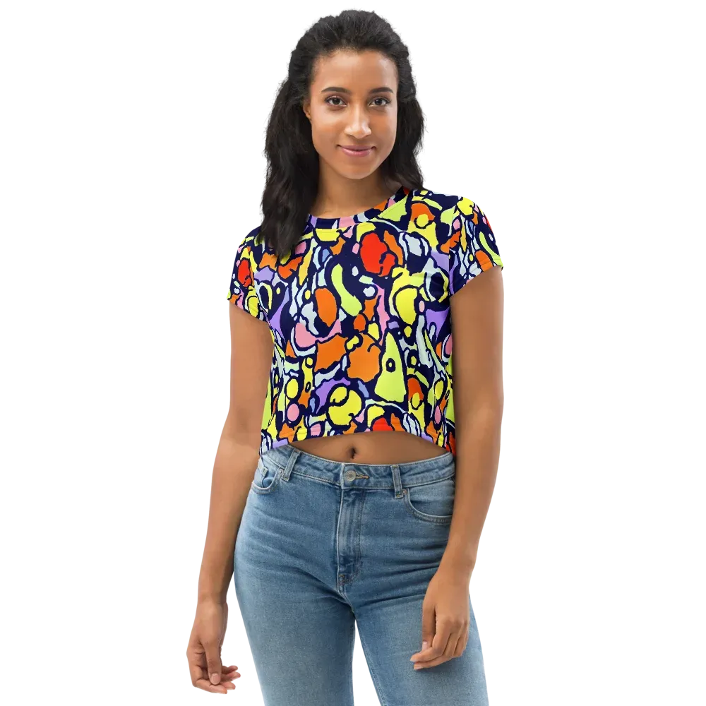 Electric Contour on Crop Tee — Front