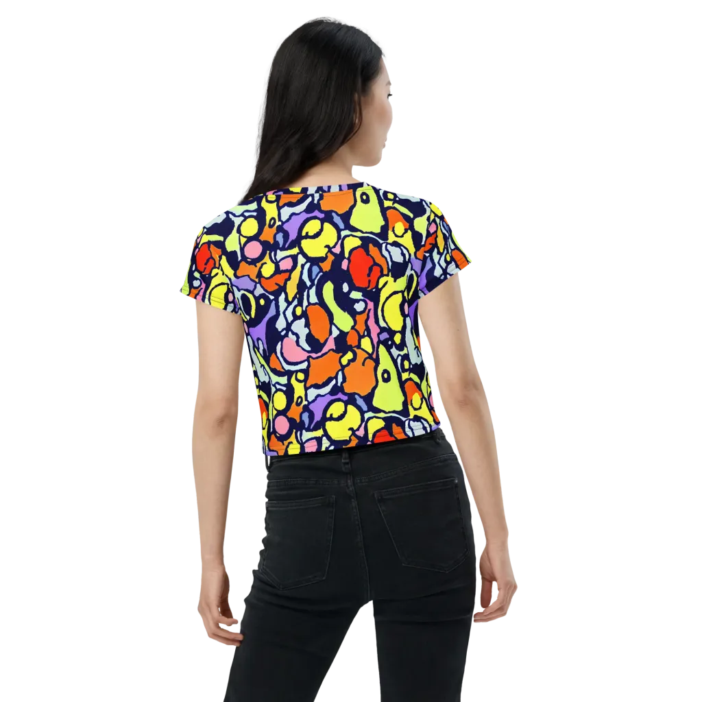 Electric Contour on Crop Tee — Back