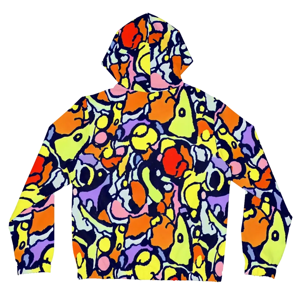 Electric Contour on Women's Full-Zip Hoodie — Back
