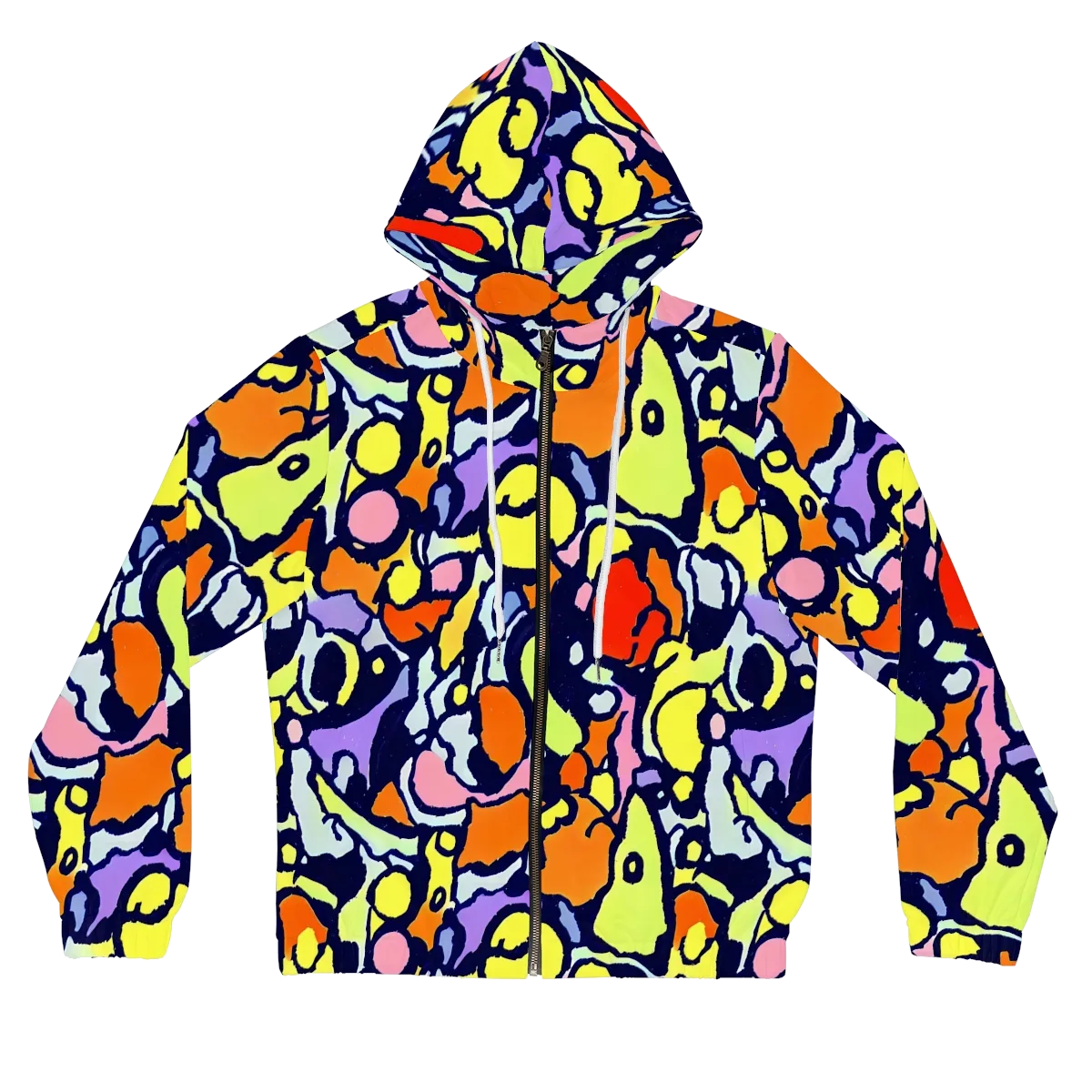 Electric Contour on Women's Full-Zip Hoodie — Front