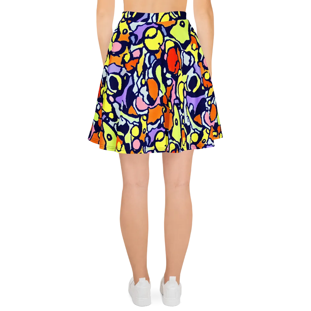 Electric Contour on Skater Skirt — Back