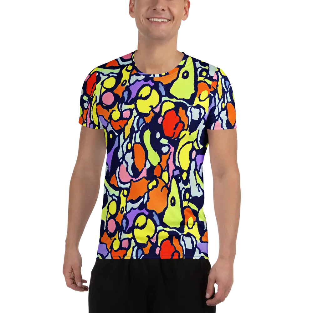 Electric Contour on Men's Athletic T-Shirt — Front
