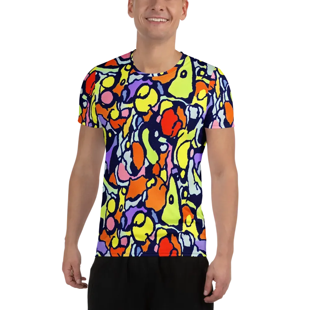 Electric Contour on Men's Athletic T-Shirt — Front