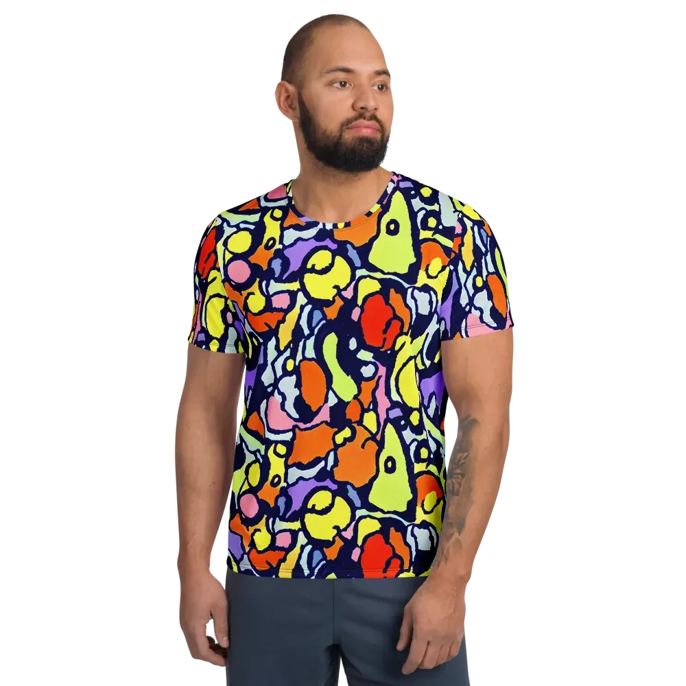 Electric Contour on Men's Athletic T-Shirt — Front