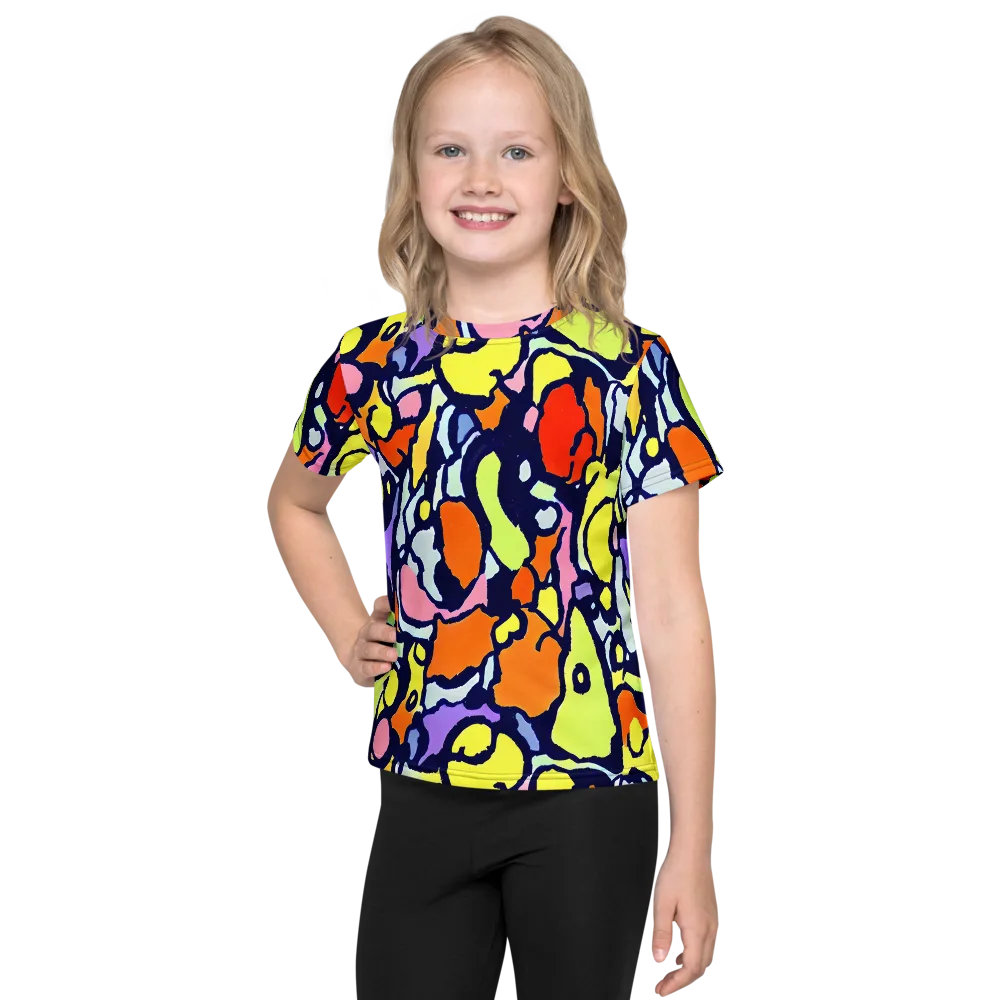 Electric Contour on Kids Crew Neck T-Shirt — Front