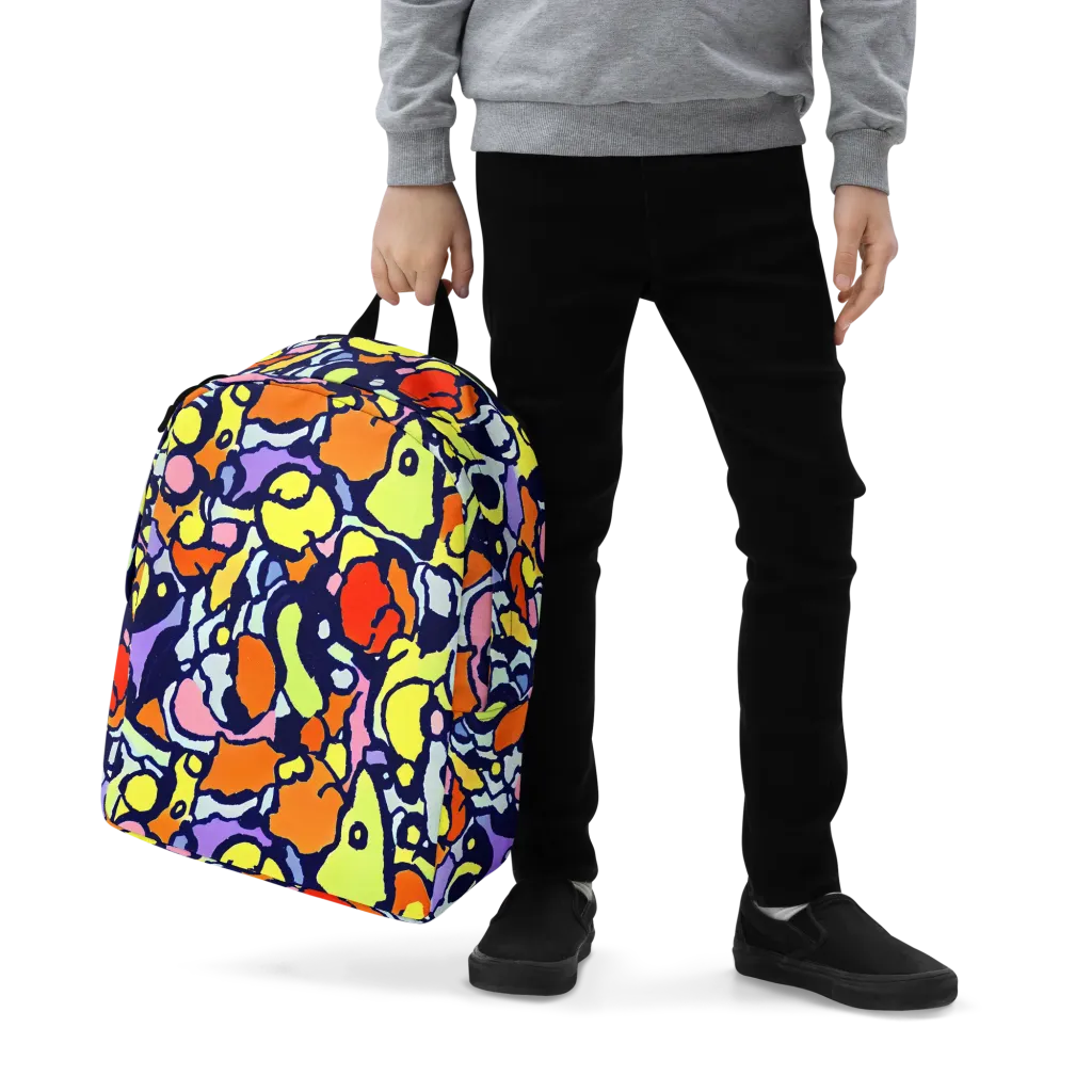 Electric Contour on Minimalist Backpack — Zoomed-in