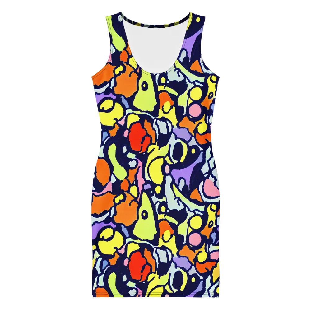 Electric Contour on Bodycon Dress — Front