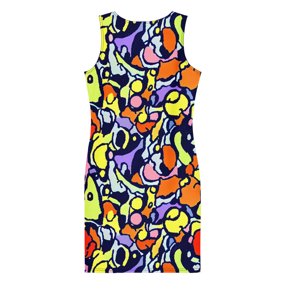 Electric Contour on Bodycon Dress — Back