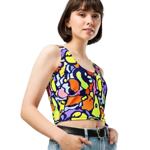 Electric Contour on a Crop Top
